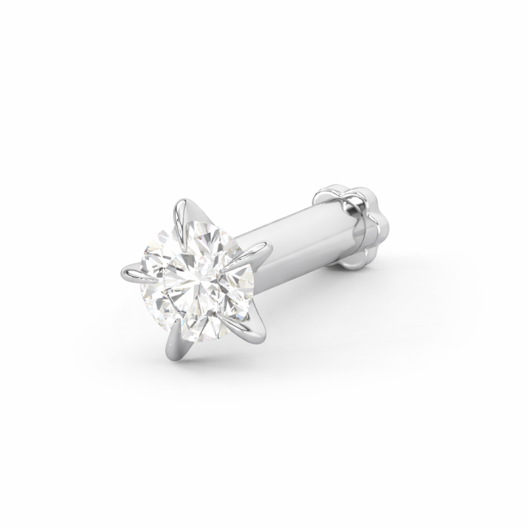 Diamond Centric Solitaire Nose Pin