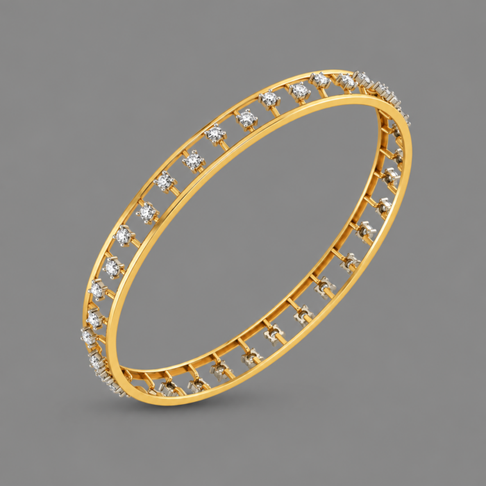 PLBN-05 Diamond Eternity Rose Gold Bangle