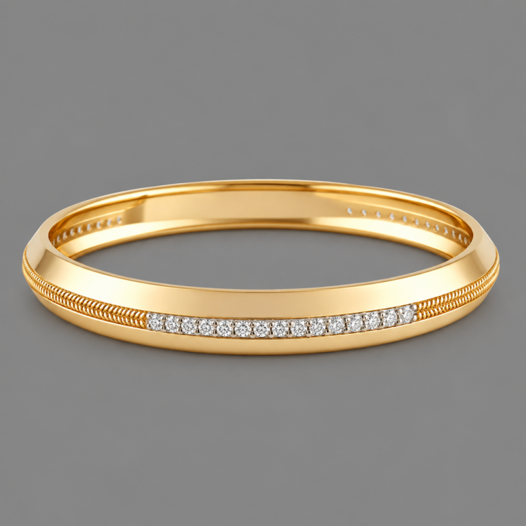DMK42218 Tritiya Twin Spark Diamond Kada