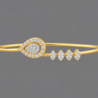 Evil Eye Marquise Diamond Open Kada