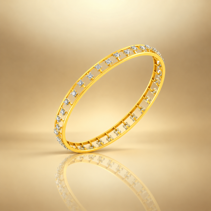 PLBN-05 Diamond Eternity Rose Gold Bangle