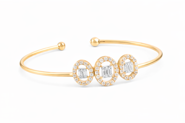 Trinity Oval Diamond Open Kada