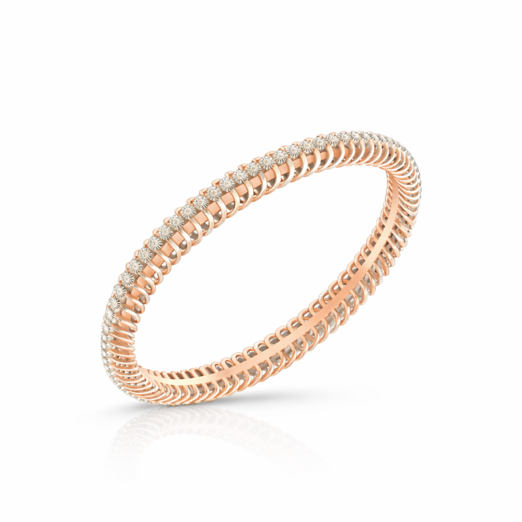 Diamond Loop Rose Gold Bangle