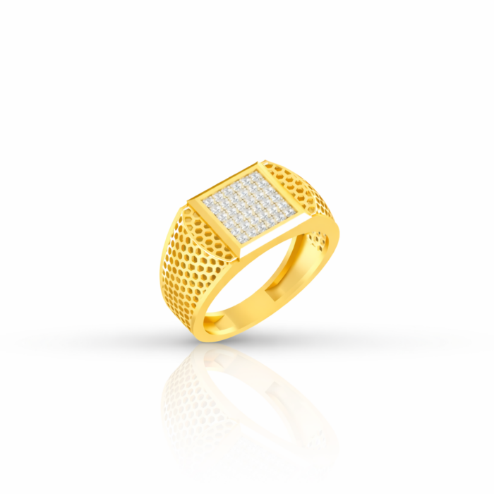 Diamond Honeycomb Rose Gold Ring