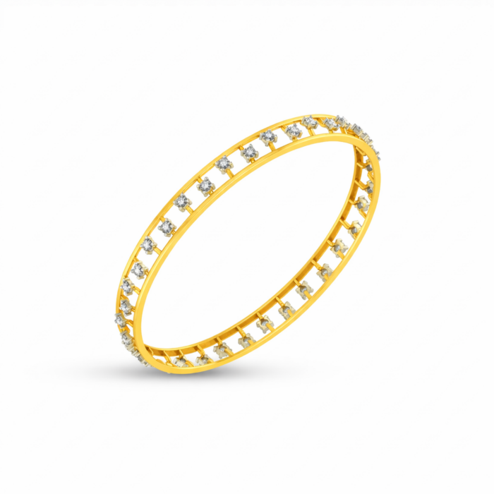 PLBN-05 Diamond Eternity Rose Gold Bangle
