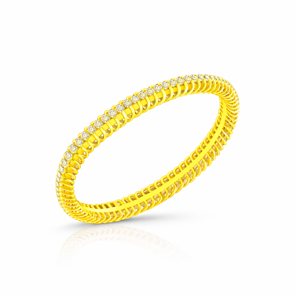 Diamond Loop Rose Gold Bangle