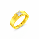 Floral Diamond Cluster Gold Ring