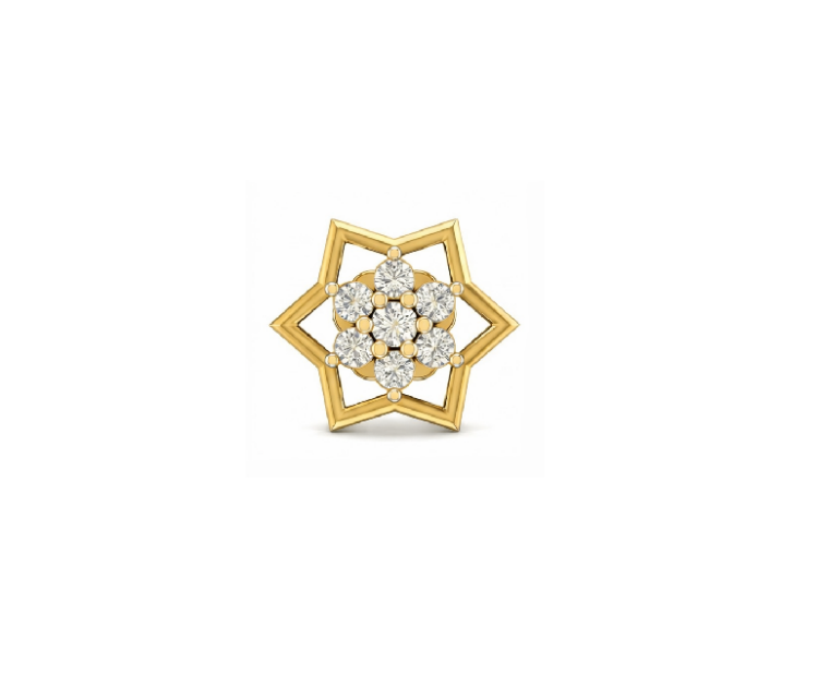 Star Prism Diamond Nose Pin