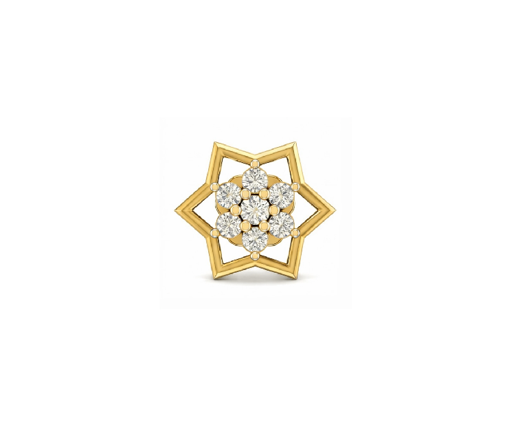 Star Prism Diamond Nose Pin