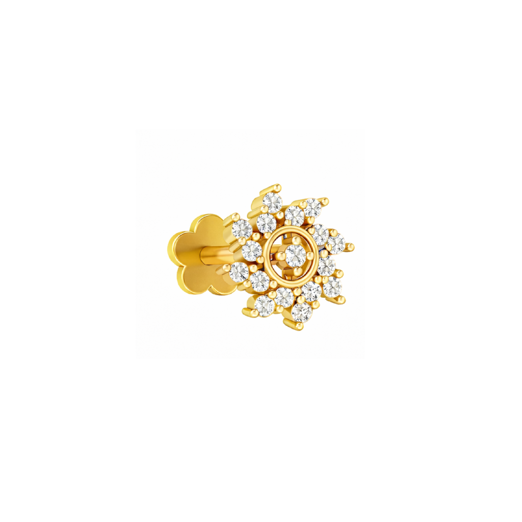 Royal Sunburst Diamond Nose Pin