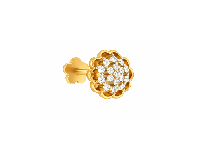 Royal Daisy Diamond Nose Pin