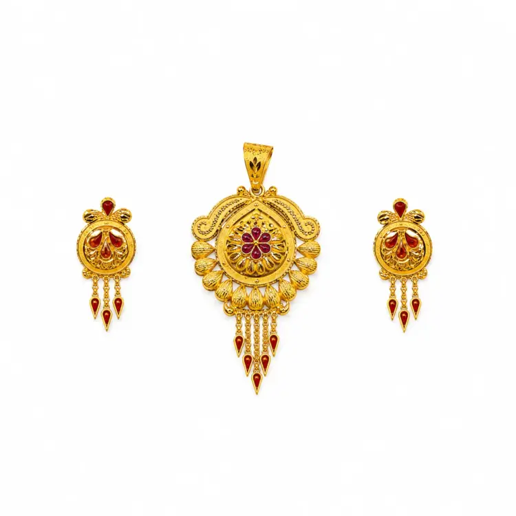 Royal Bloom Heritage Pendant Set