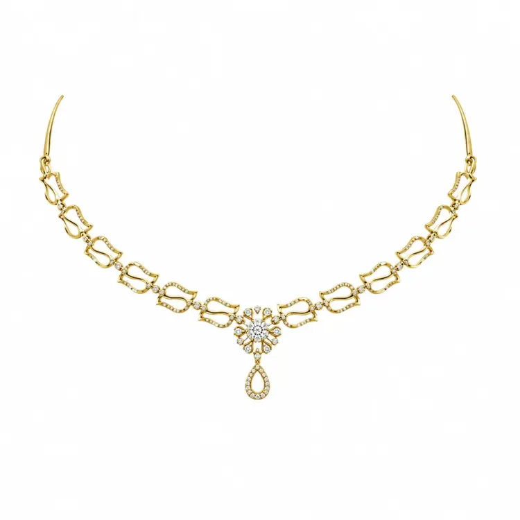 Celestial Teardrop Charm Necklace