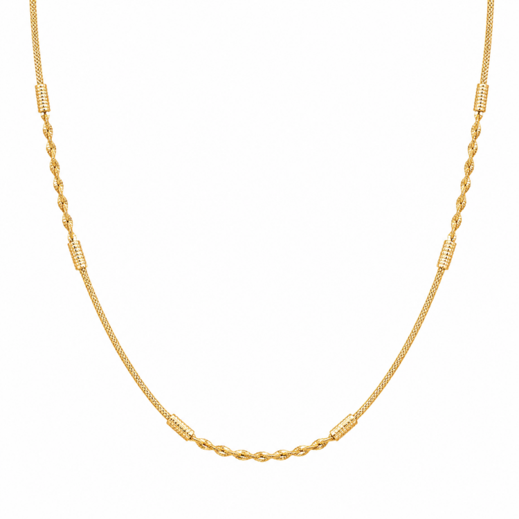 Twisted Elegance Gold Chain