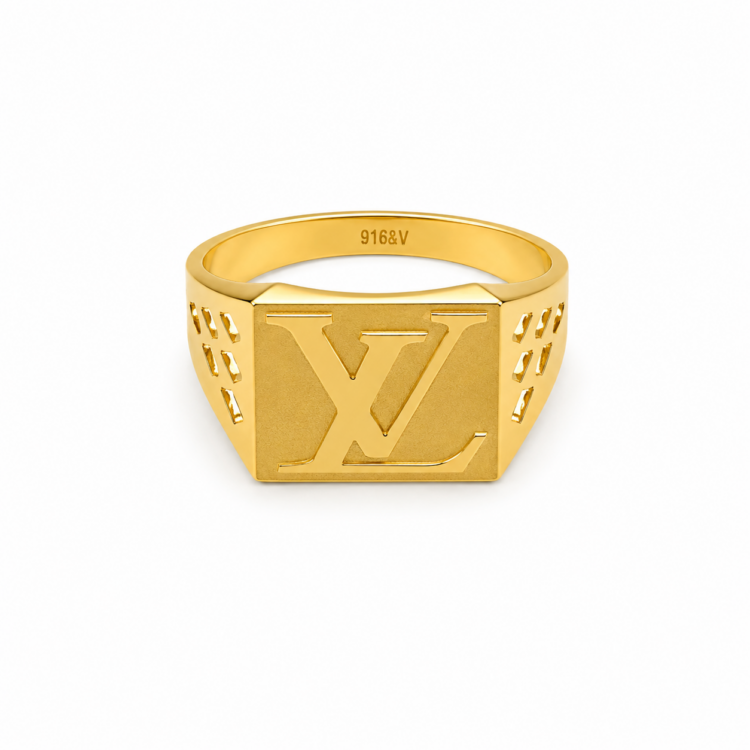 Imperial Monogram Gold Ring