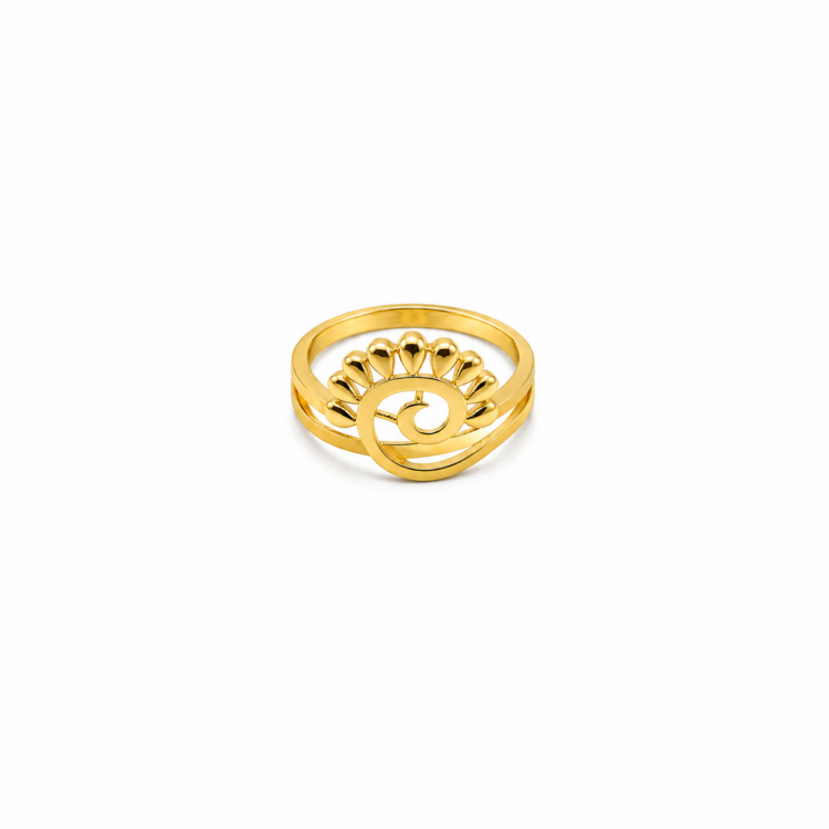 Sunflare Swirl Gold Ring