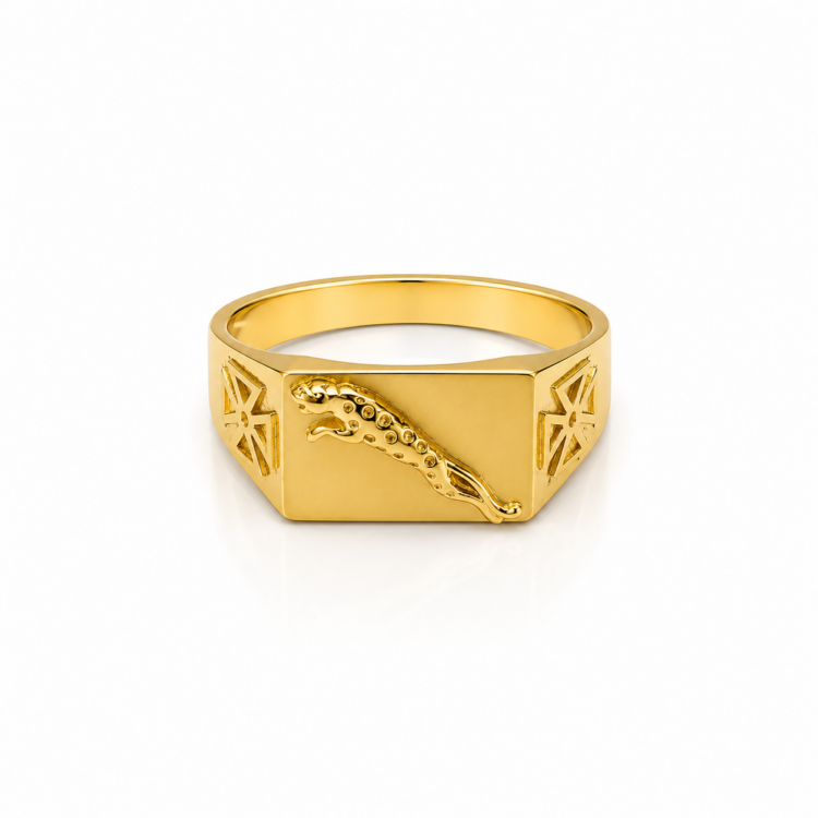 Jaguar Heritage Gold Signet Ring