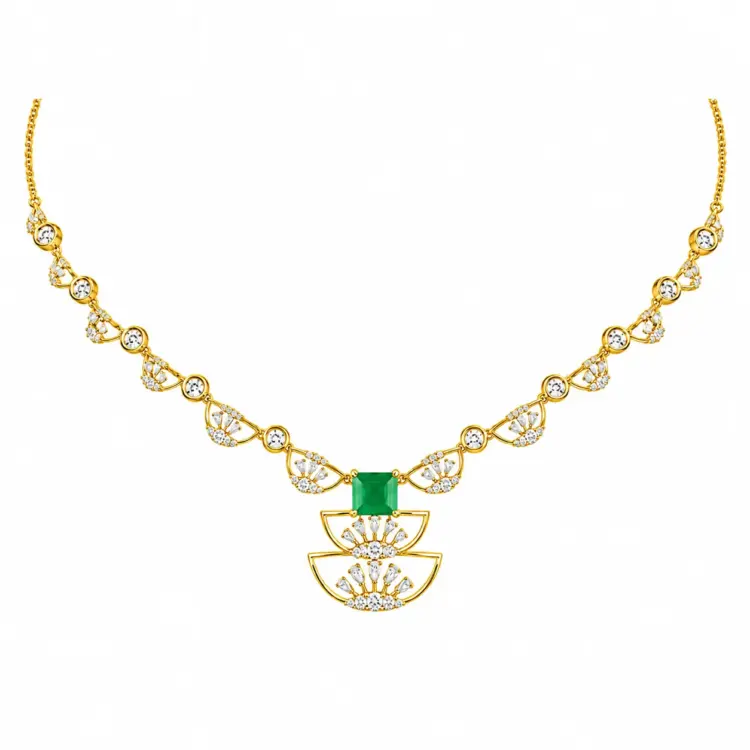 Emerald Blossom Radiance Necklace