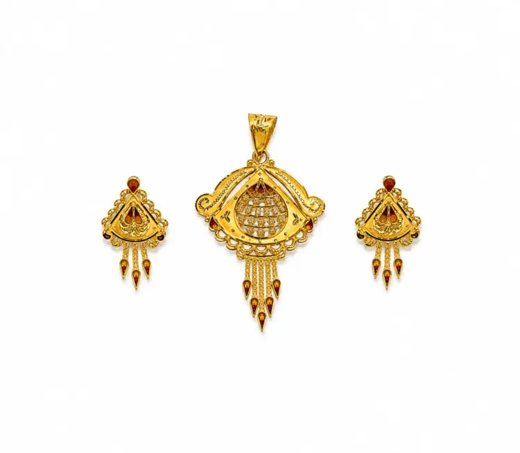Gulbahar Jharokha Pendant Set