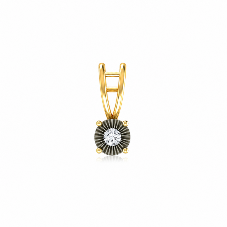 Radiant Eclipse Solitaire Pendant