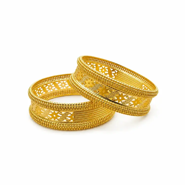 Radiant Filigree Gold Bangles