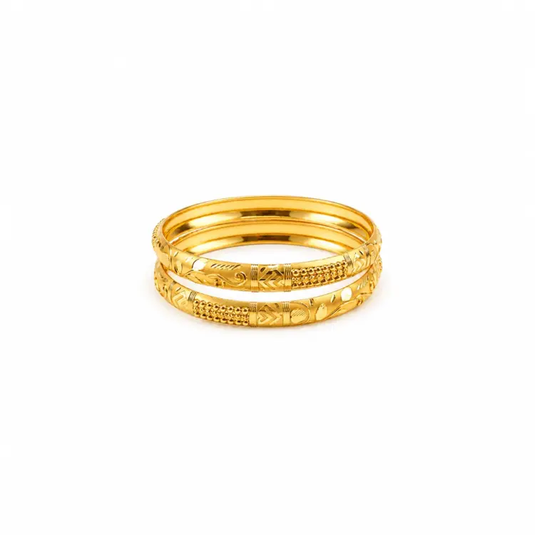 Radiant Heritage Gold Bangles