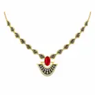 Regal Noir Ruby Pendant Necklace