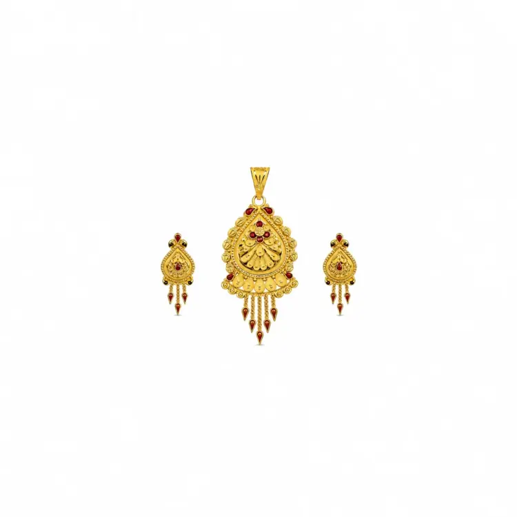 Regal Teardrop Heritage Pendant Set