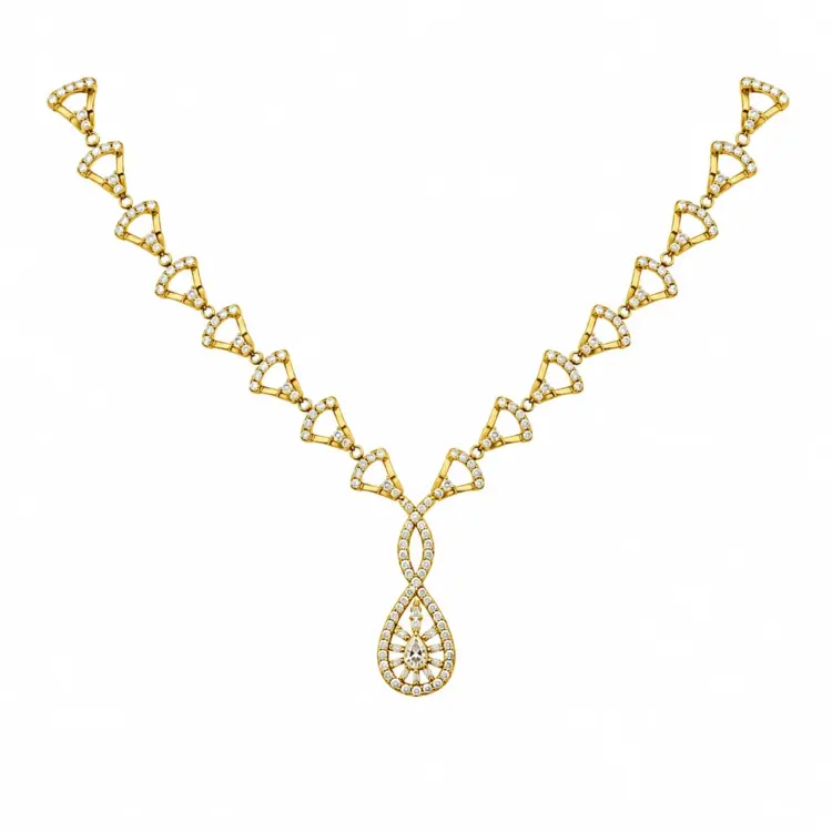 Rose Infinity Diamond Necklace