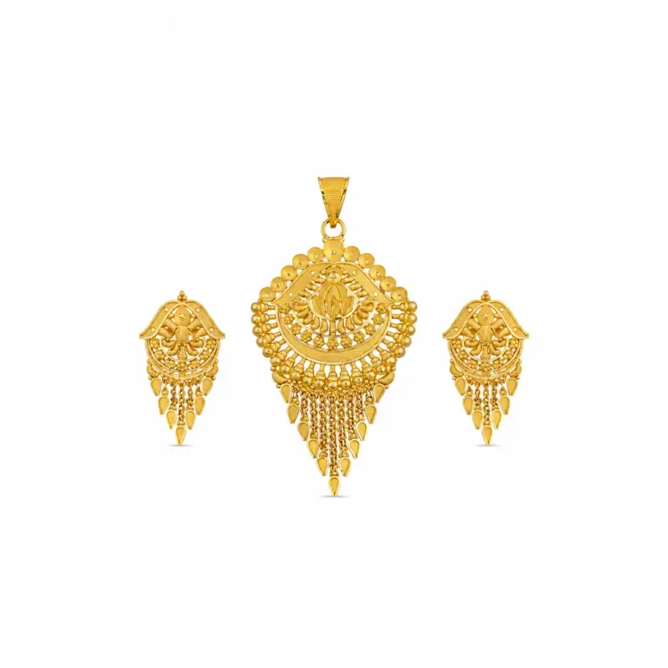 Royal Mayura Gold Pendant Set
