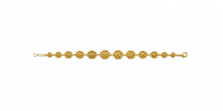 Royal Octagon Link Gold Bracelet