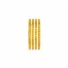 Royal Textured Gold Bangle Set