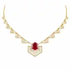 Ruby Crest Elegance Necklace