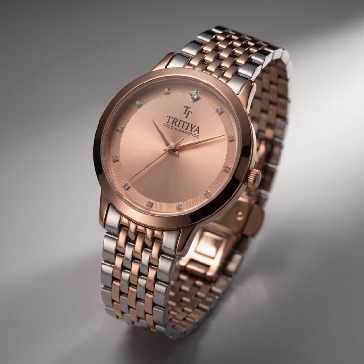 Élise Diamond Rose Gold Ladies Watch