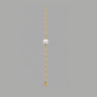 Pearl Charm Gold-Tone Chain Bracelet