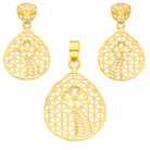 Golden pendant set