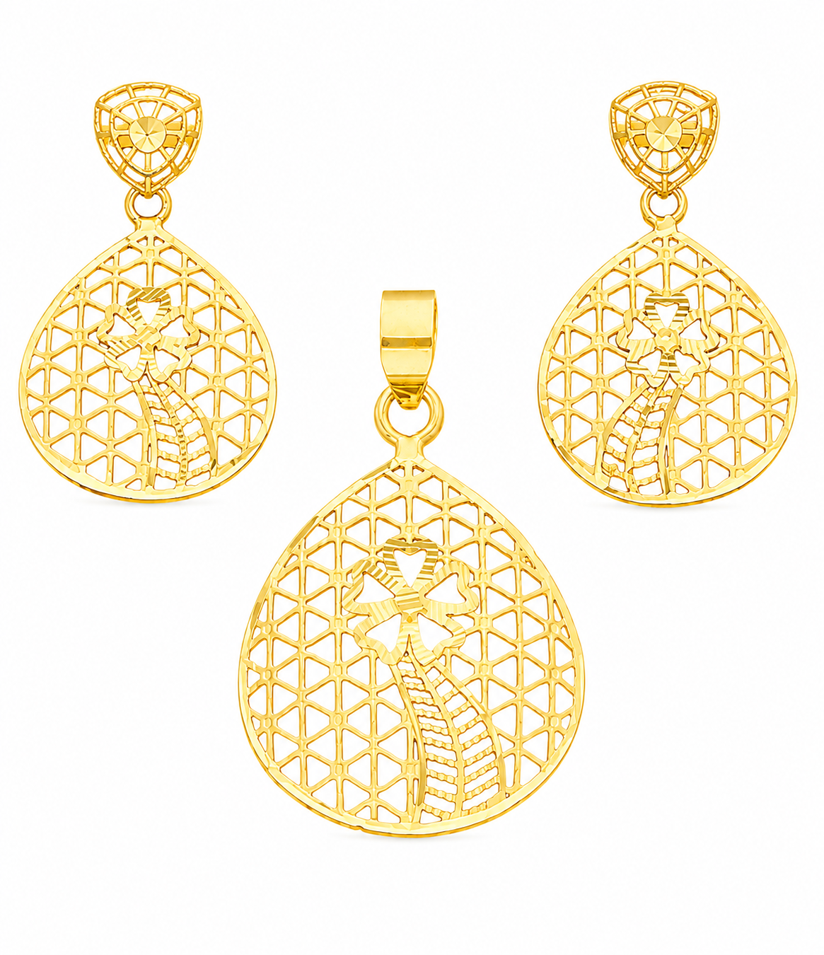 Golden pendant set