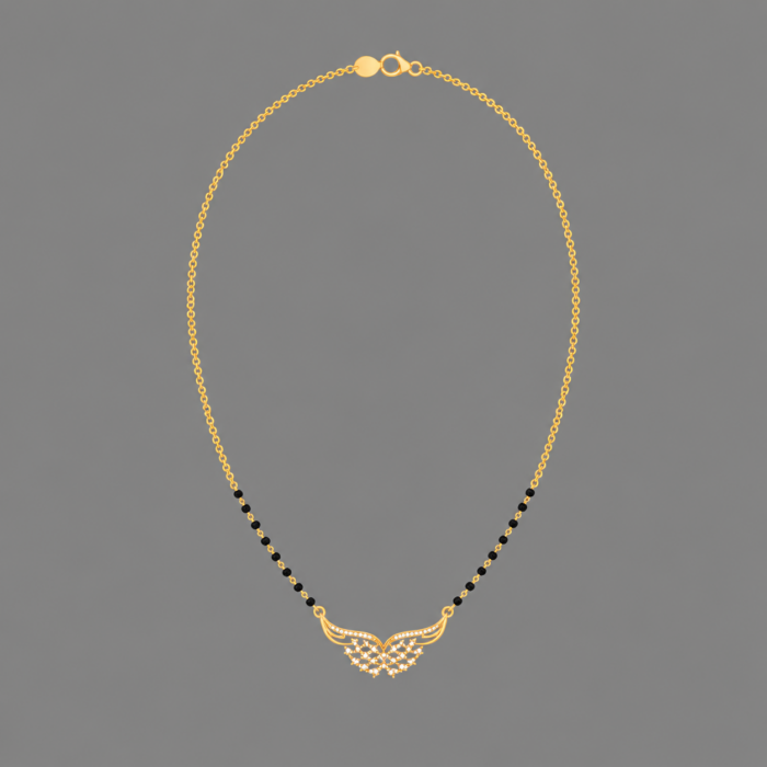 DMS46110 Divine Wings Diamond Mangalsutra