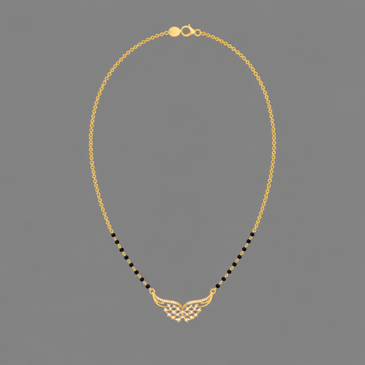 DMS46110 Divine Wings Diamond Mangalsutra