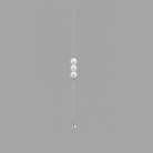 Triple Pearl Silver-Tone Chain Bracelet