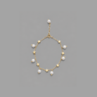 Pearl & Star Gold-Tone Charm Bracelet