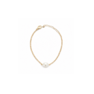 Pearl Charm Gold-Tone Chain Bracelet