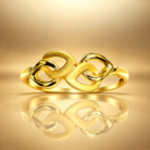 Elegant Gold Infinity Twist Ring