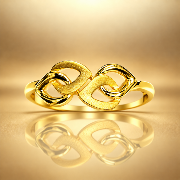 Elegant Gold Infinity Twist Ring