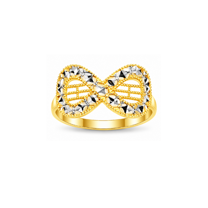 PCTMIX034 Elegant Dual Oval Crystal Stone Gold Plated Ring for Women