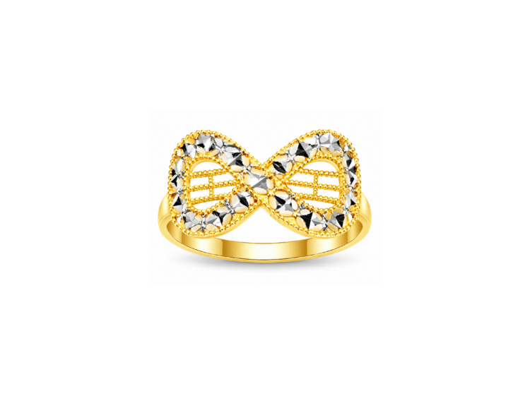 Elegant Dual Oval Crystal Stone Gold Plated Ring for Women