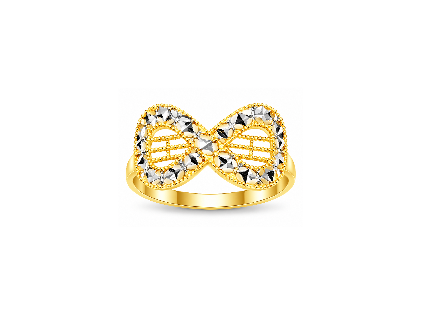 Elegant Dual Oval Crystal Stone Gold Plated Ring for Women
