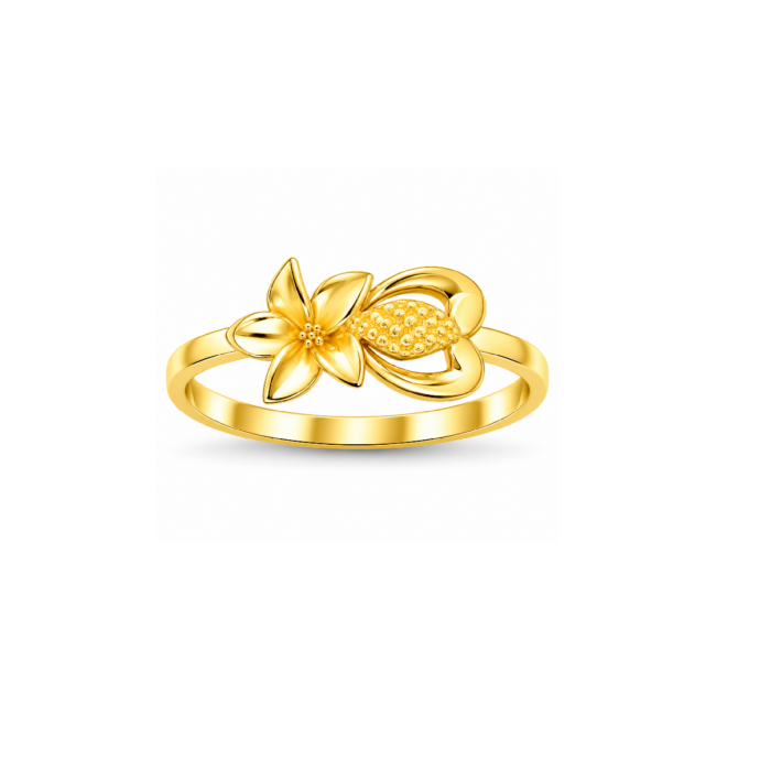 Elegant Gold Floral Motif Ring