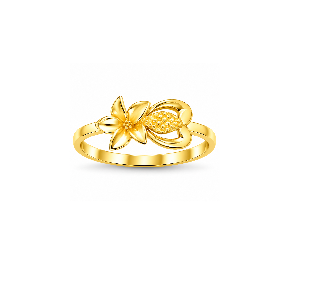 Elegant Gold Floral Motif Ring