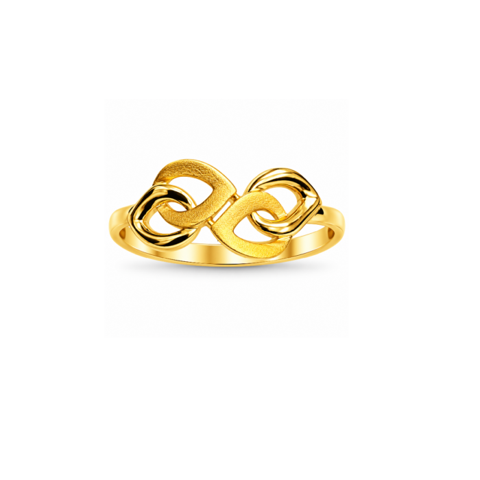 Elegant Gold Infinity Twist Ring